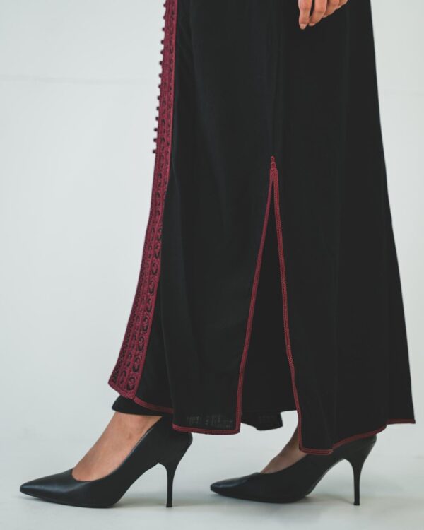 One-piece open caftan (burgundy kimono top) - Image 3