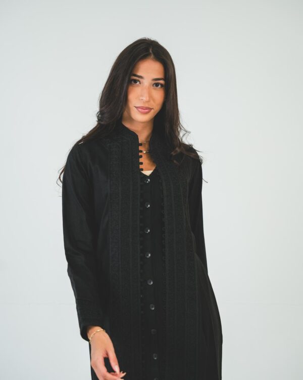 One-piece open caftan (black kimono top) - Image 2