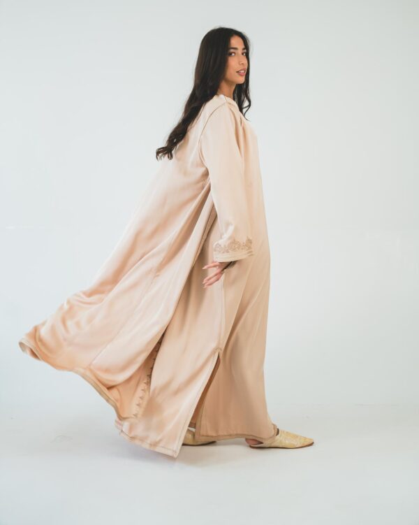 Two-piece gold silk caftan - Image 2