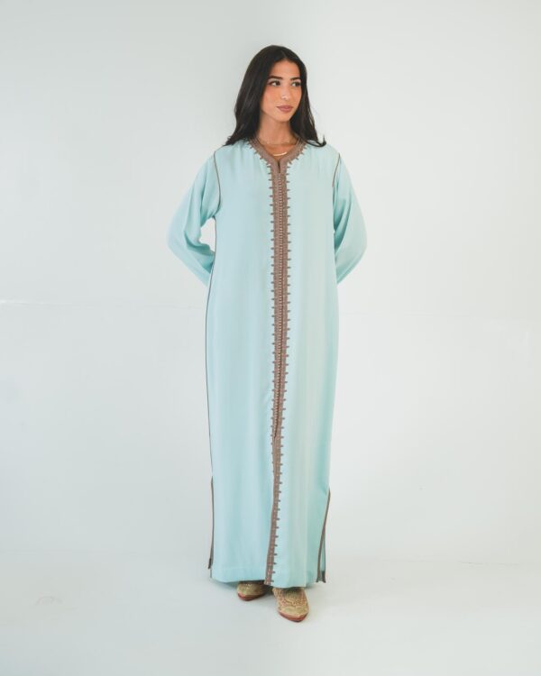 Two-piece printed silk caftan - Image 2