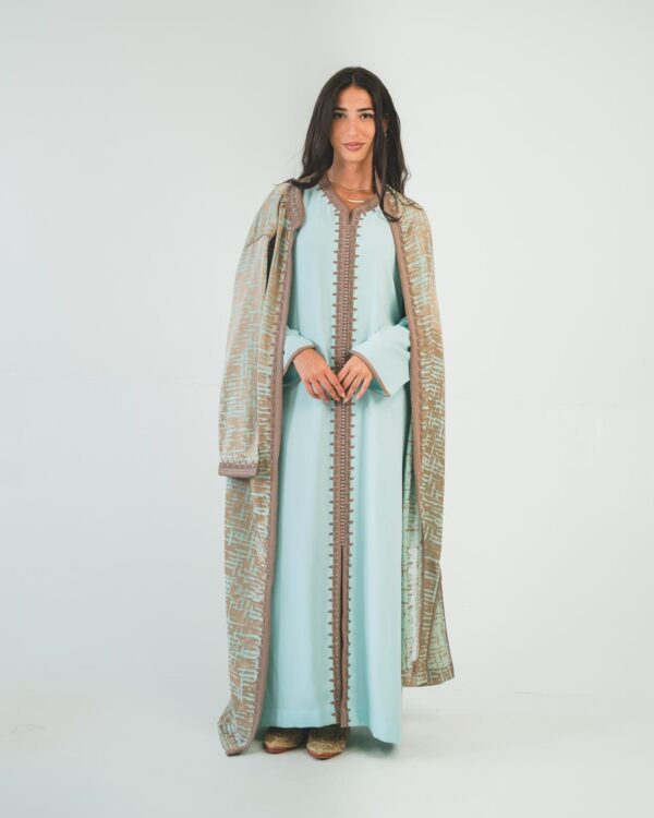Two-piece printed silk caftan - Image 3