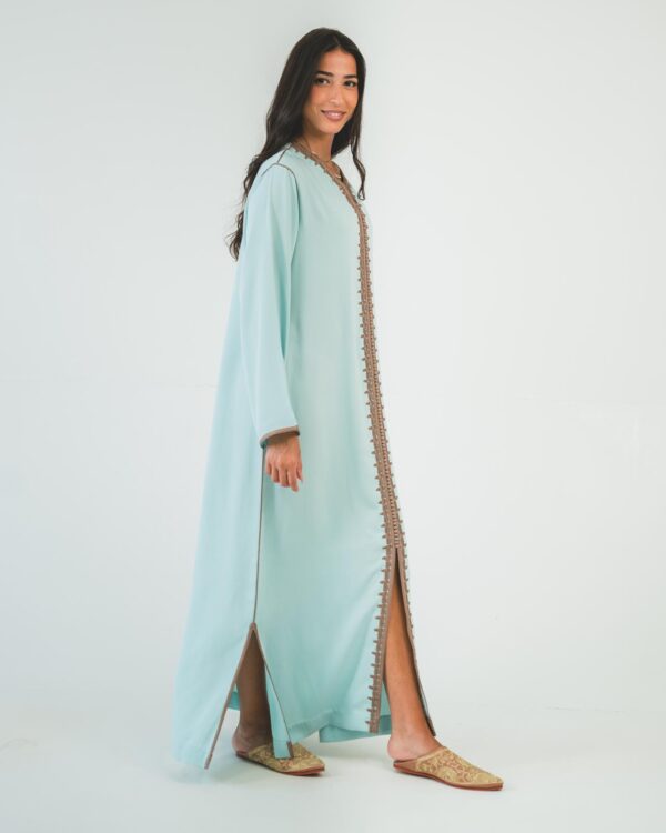 Two-piece printed silk caftan - Image 4