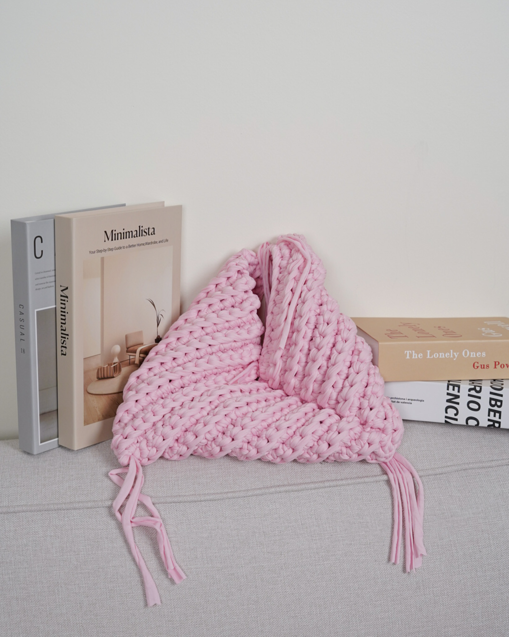 Pink Handmade Crochet Bag