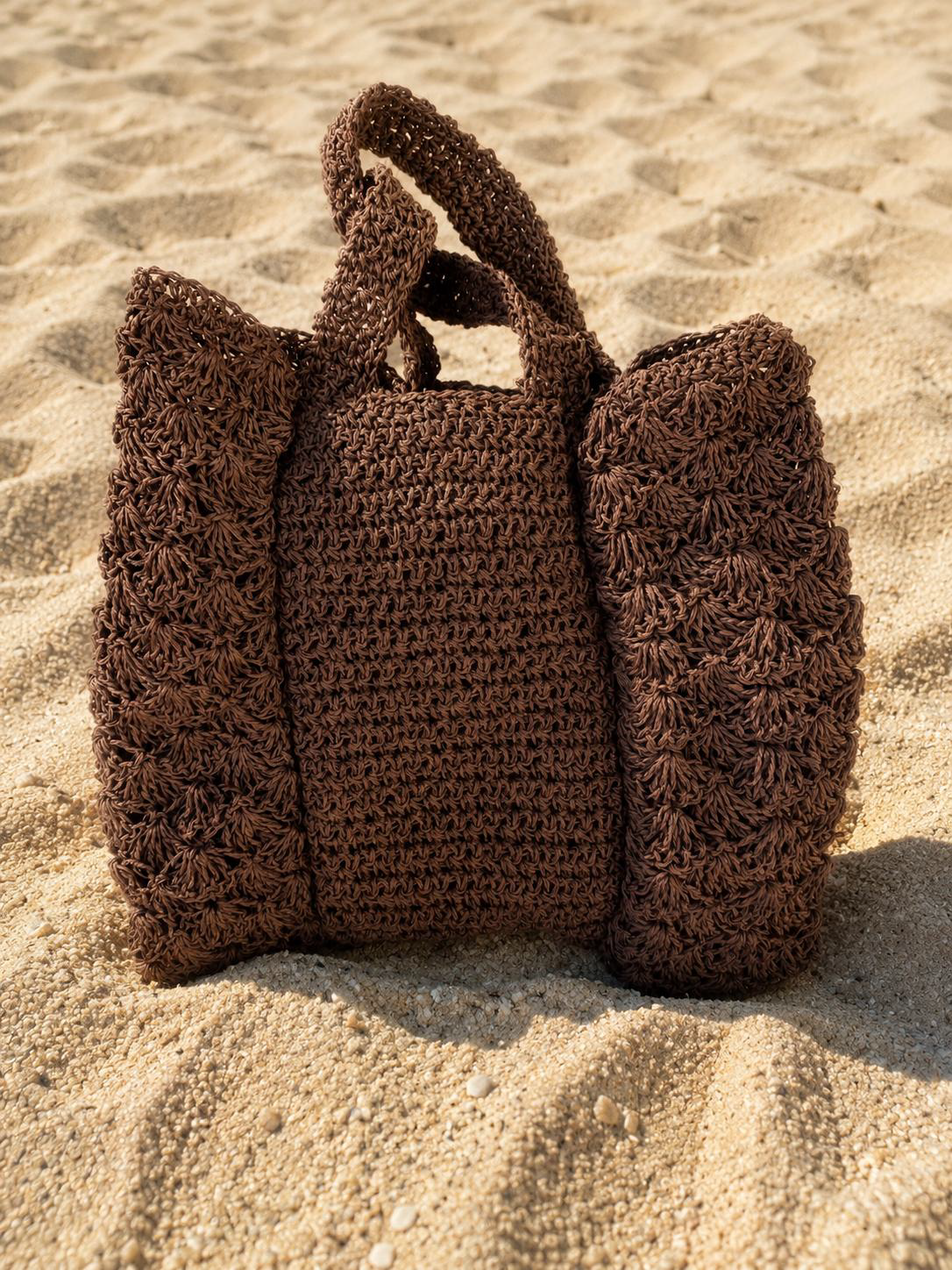 Raffia Crochet Tote Bag