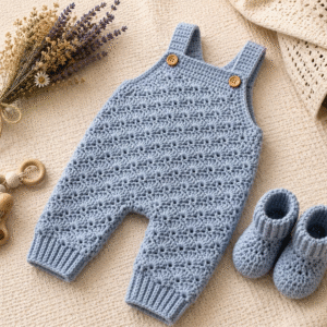 Handmade Crochet Baby Romper Set