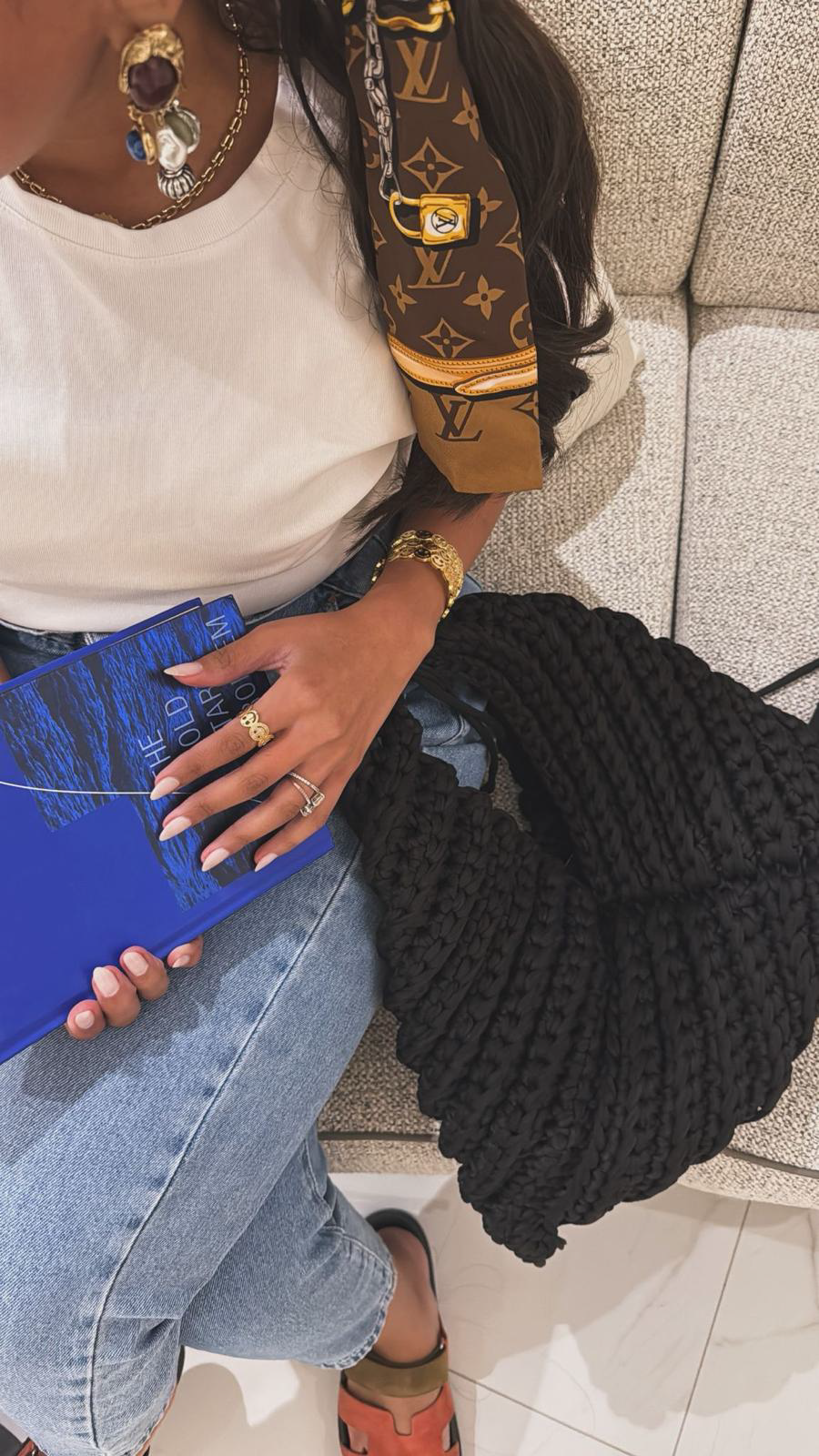 Triangle Crochet Bag – Black - Image 3