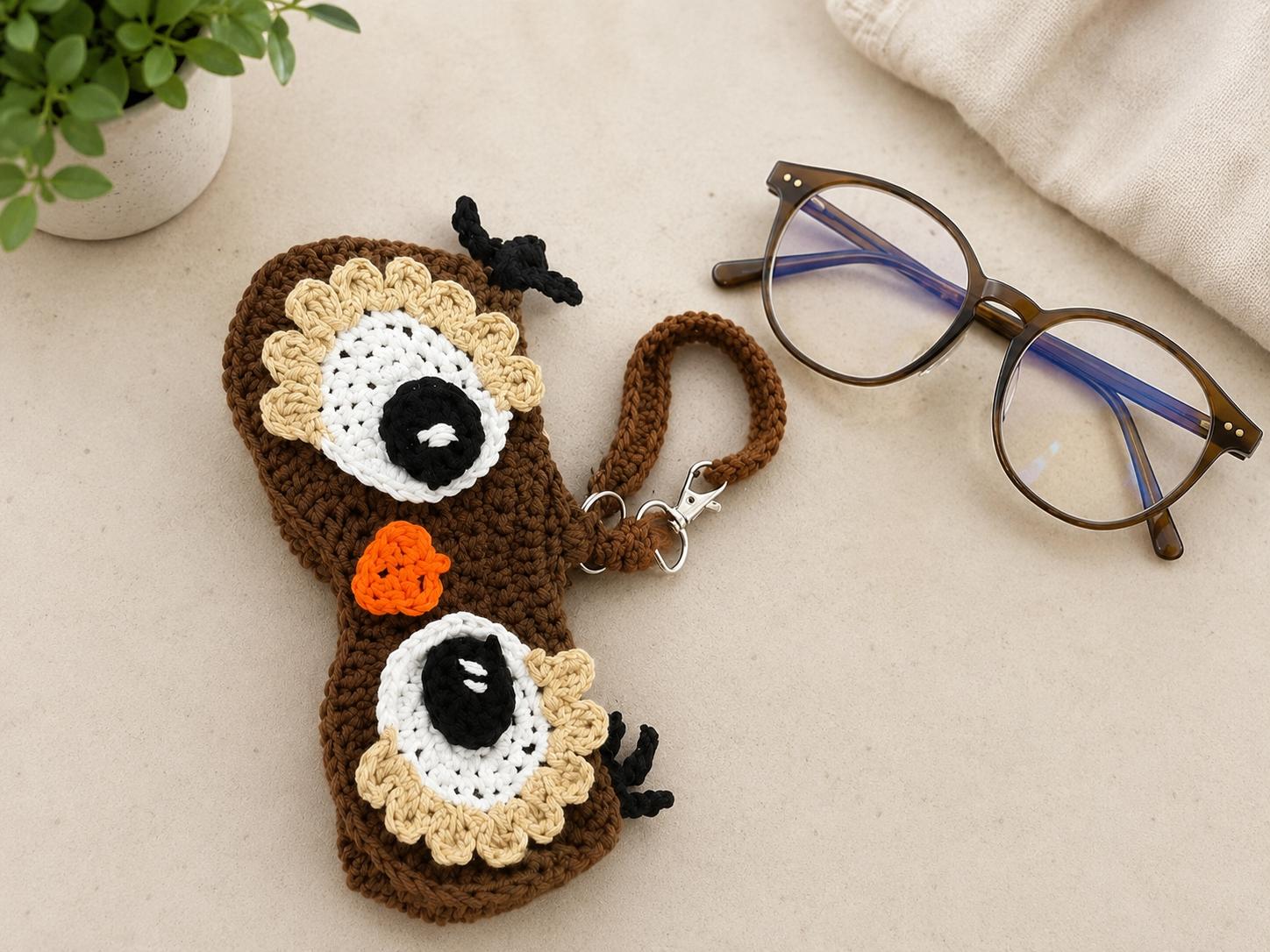 Handmade Crochet Owl Glasses Holder